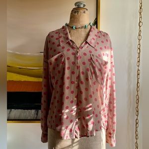 Free People sheer oversized button down